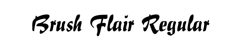 Brush Flair Regular font preview