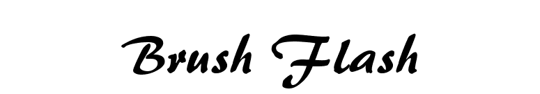 Brush Flash font preview