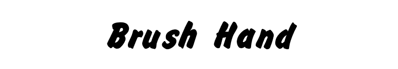 Brush Hand font preview