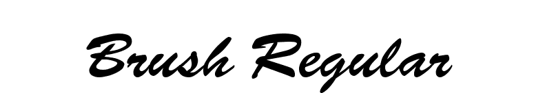 Brush Regular font preview
