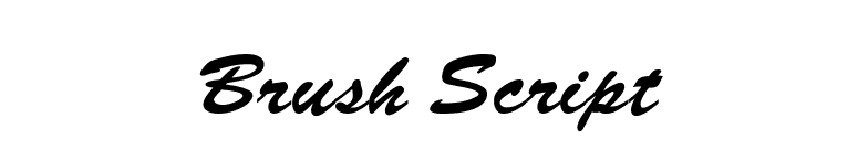 Brush Script font preview