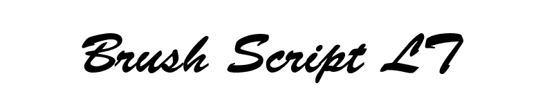 Brush Script LT font preview