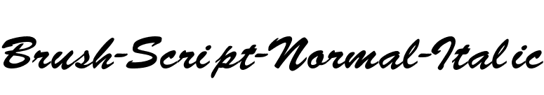 Brush-Script-Normal-Italic font preview