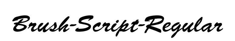 Brush-Script-Regular font preview