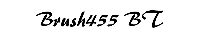 Brush455 BT font preview