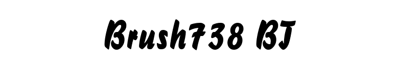 Brush738 BT font preview