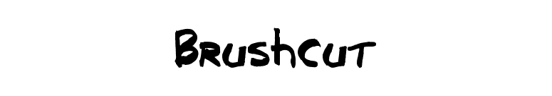 Brushcut font preview