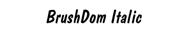 BrushDom Italic font preview