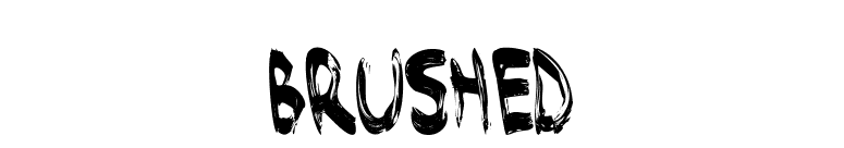 Brushed font preview