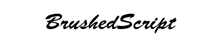 BrushedScript font preview