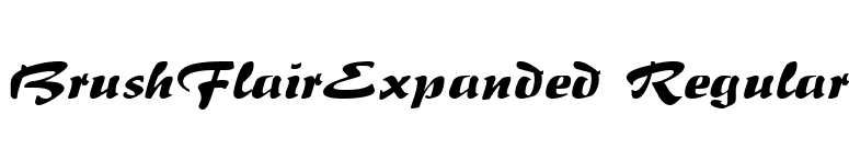 BrushFlairExpanded Regular font preview