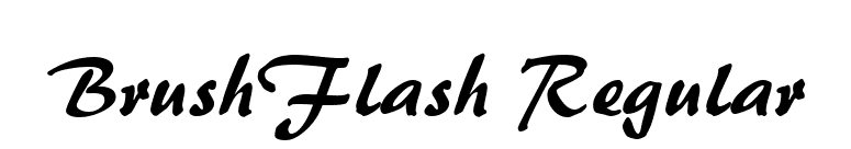 BrushFlash Regular font preview
