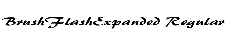 BrushFlashExpanded Regular font preview
