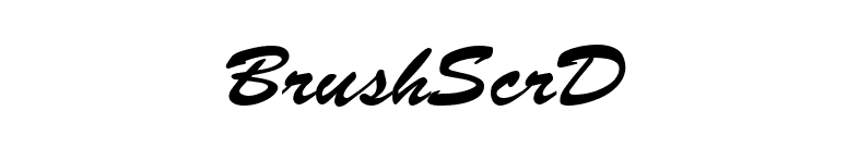BrushScrD font preview