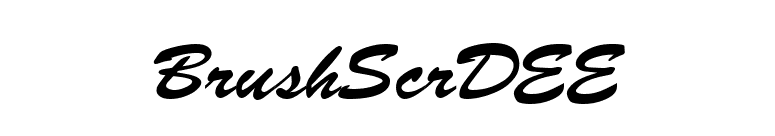 BrushScrDEE font preview