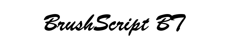 BrushScript BT font preview
