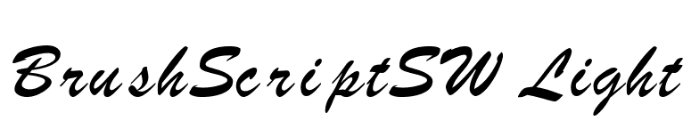 BrushScriptSW Light font preview