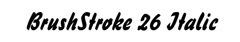 BrushStroke 26 Italic font preview