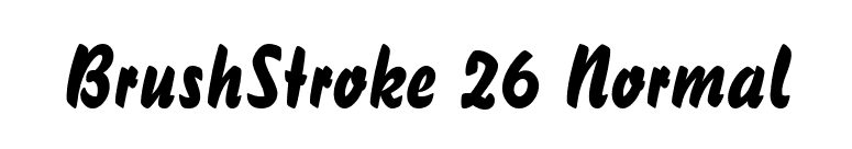 BrushStroke 26 Normal font preview