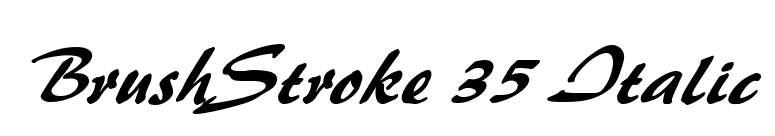 BrushStroke 35 Italic font preview