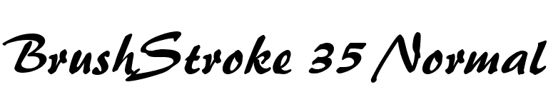 BrushStroke 35 Normal font preview