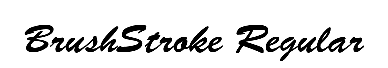 BrushStroke Regular font preview