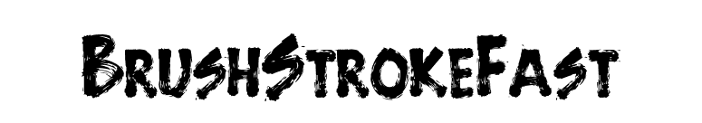 BrushStrokeFast font preview