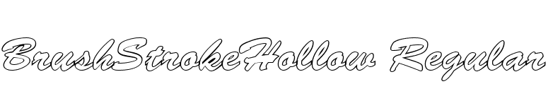 BrushStrokeHollow Regular font preview