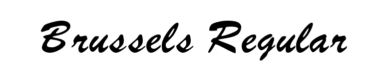 Brussels Regular font preview