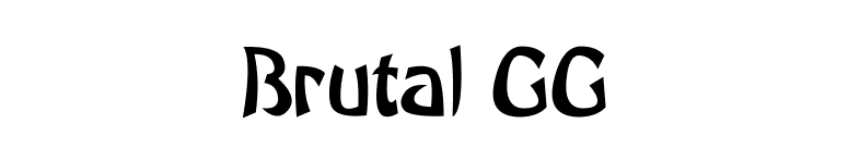 Brutal GG font preview