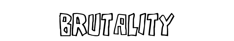 Brutality font preview