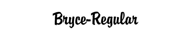 Bryce-Regular font preview