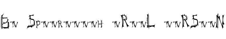 BT Speartooth TRIAL VERSION font preview