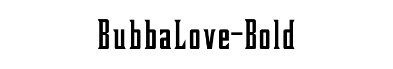 BubbaLove-Bold font preview
