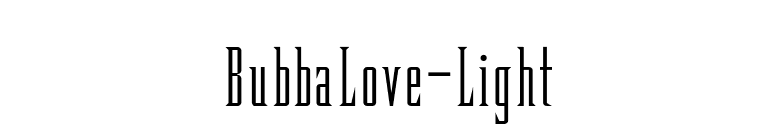 BubbaLove-Light font preview