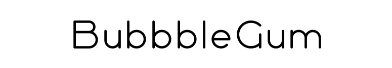 BubbbleGum font preview
