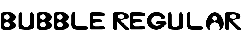 Bubble Regular font preview
