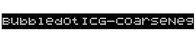 BubbledotICG-CoarseNeg font preview