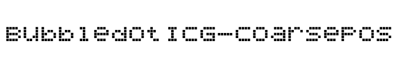 BubbledotICG-CoarsePos font preview