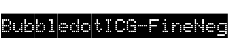BubbledotICG-FineNeg font preview
