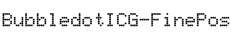 BubbledotICG-FinePos font preview