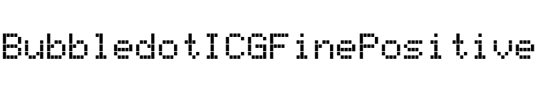 BubbledotICGFinePositive font preview