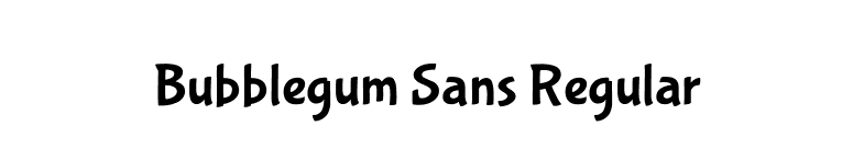 Bubblegum Sans Regular font preview