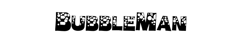 BubbleMan font preview