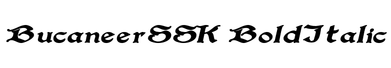 BucaneerSSK BoldItalic font preview