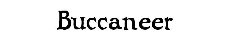 Buccaneer font preview