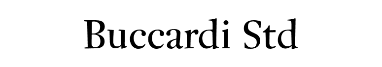 Buccardi Std font preview