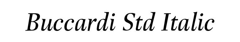 Buccardi Std Italic font preview