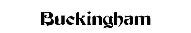 Buckingham font preview