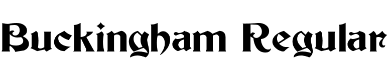 Buckingham Regular font preview